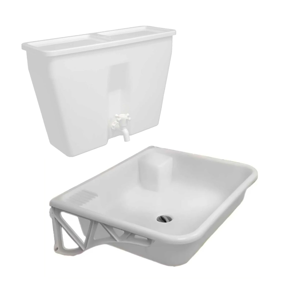 Stazione di lavaggio per lavabo sospesa - per interni ed esterni