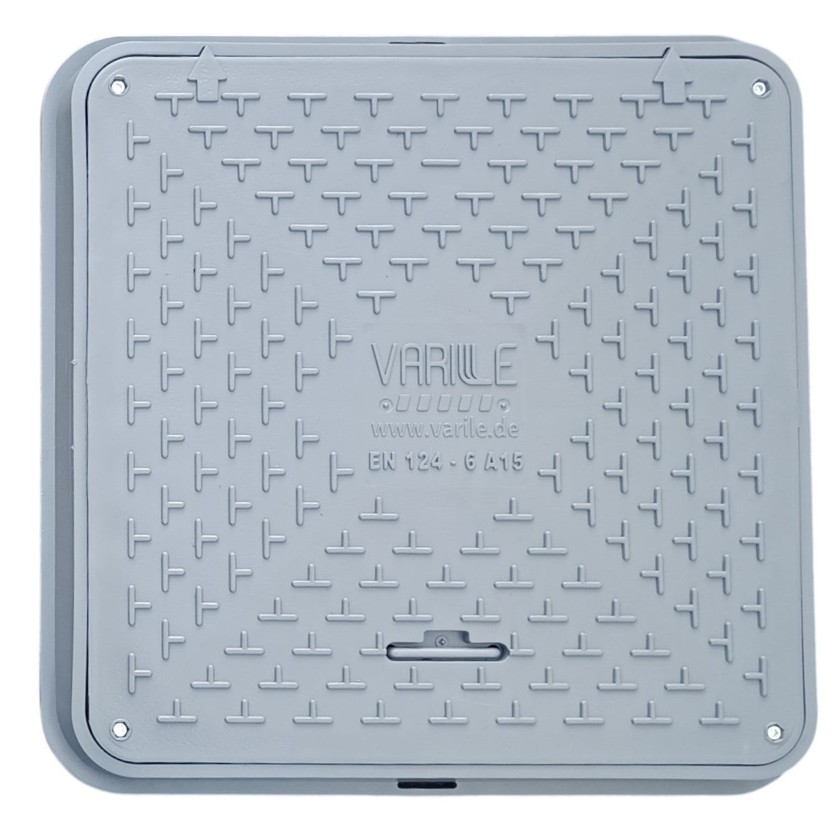 72cm Schachtabdeckung - DN600 eckig A15 belastbar bis 1,5t