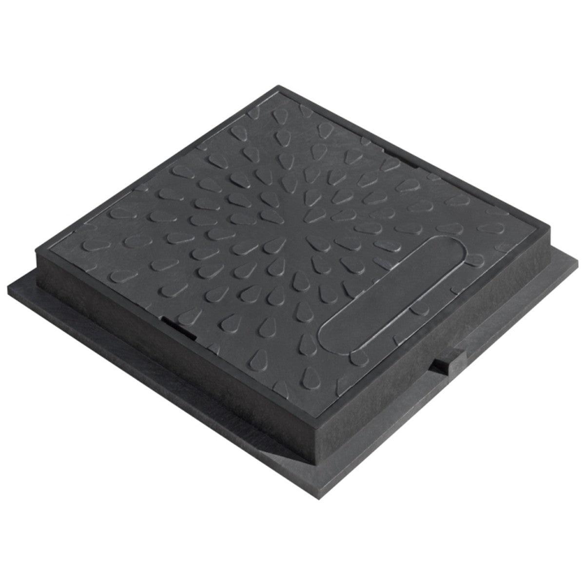 Schachtdeckel 38cm DN315 Schachtabdeckung eckig belastbar bis 5t