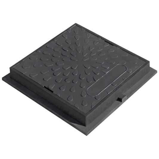 Schachtdeckel 38cm DN315 Schachtabdeckung eckig A50 belastbar bis 5t