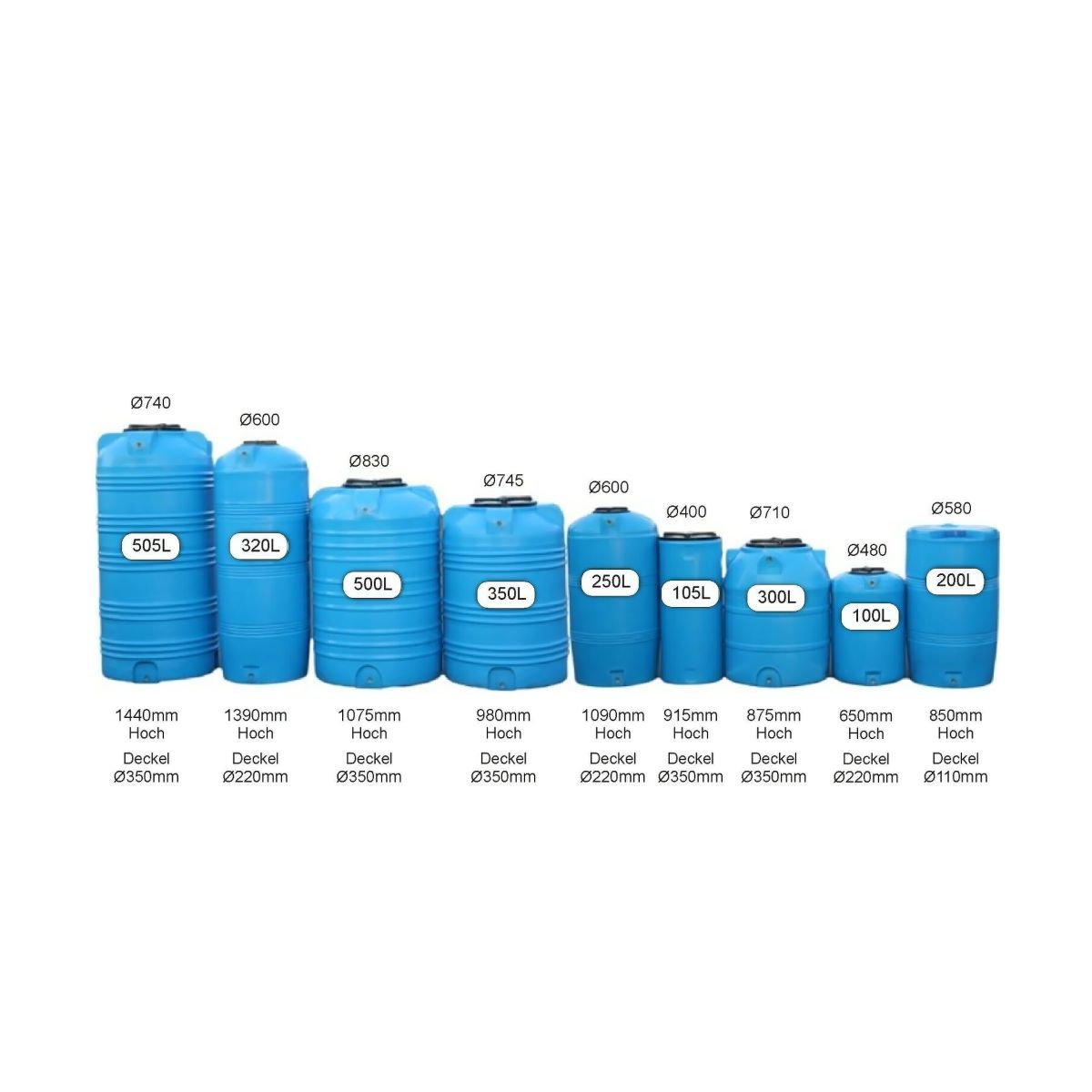 Wassertank 320L Vertikal