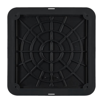 72cm Schachtabdeckung - DN600 eckig A15 belastbar bis 1,5t - Schwarz