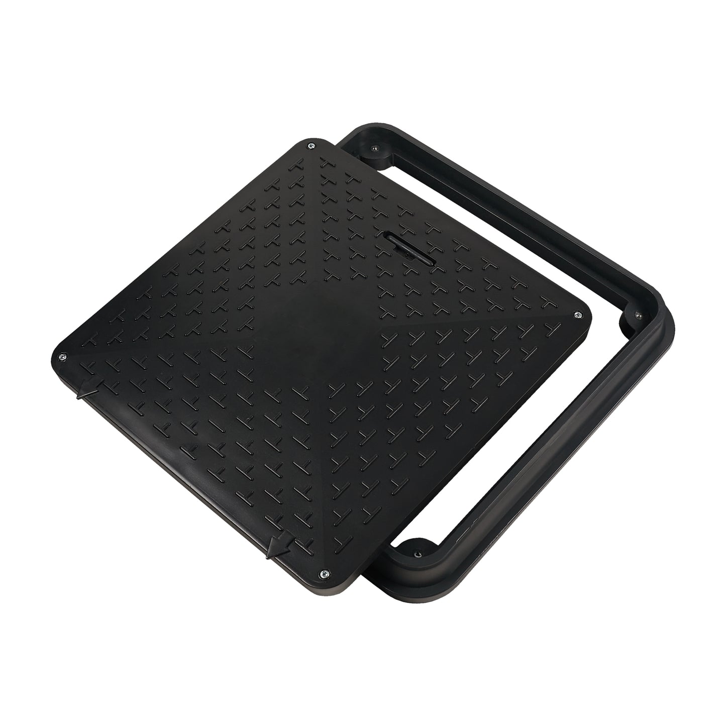 72cm Schachtabdeckung - DN600 eckig A15 belastbar bis 1,5t