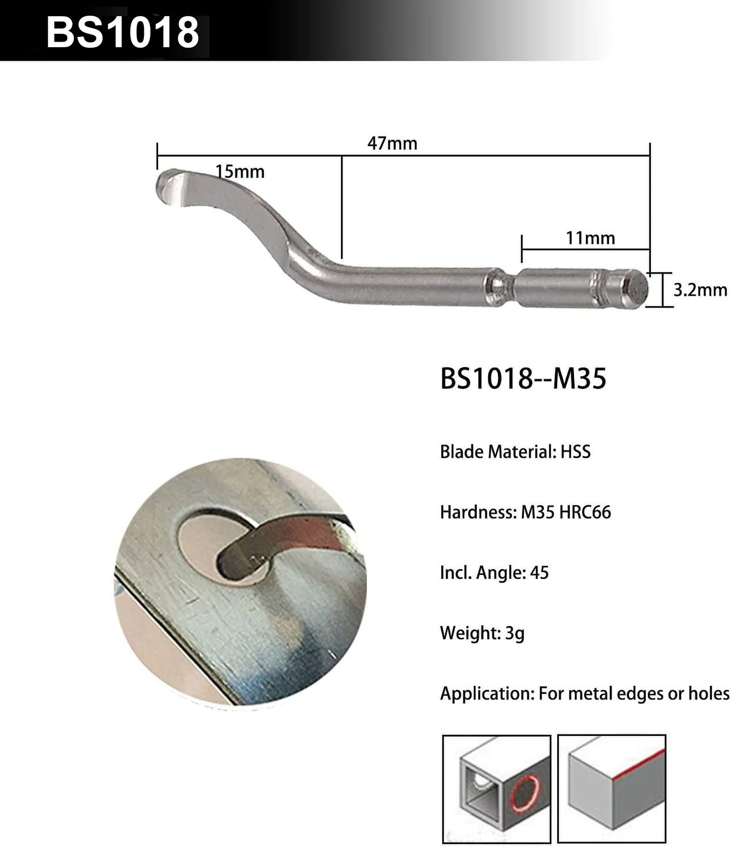 BS1018 Entgrater Klingen Set 10 Stück