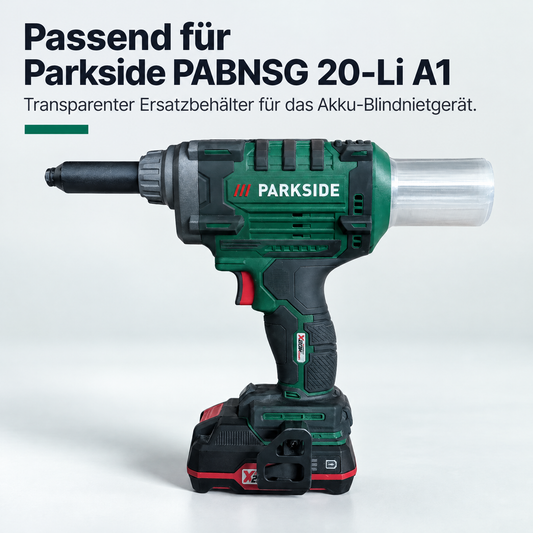 Ersatz-Nietdornbehälter kompatibel mit Parkside PABNSG 20-Li A1 & Denewerk