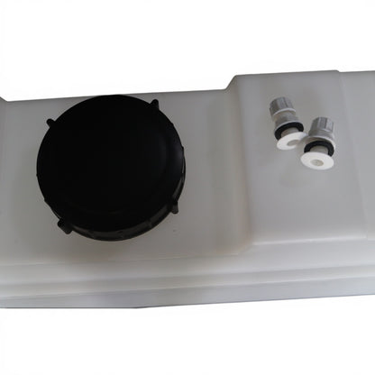 Radkastentank 70L Flachtank mit 2x 1/2 Zoll Anschlüssen Trinkwassertank