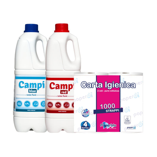 Starter-Set CAMPI 2L Value Pack für Campingtoilette Chemietoilette