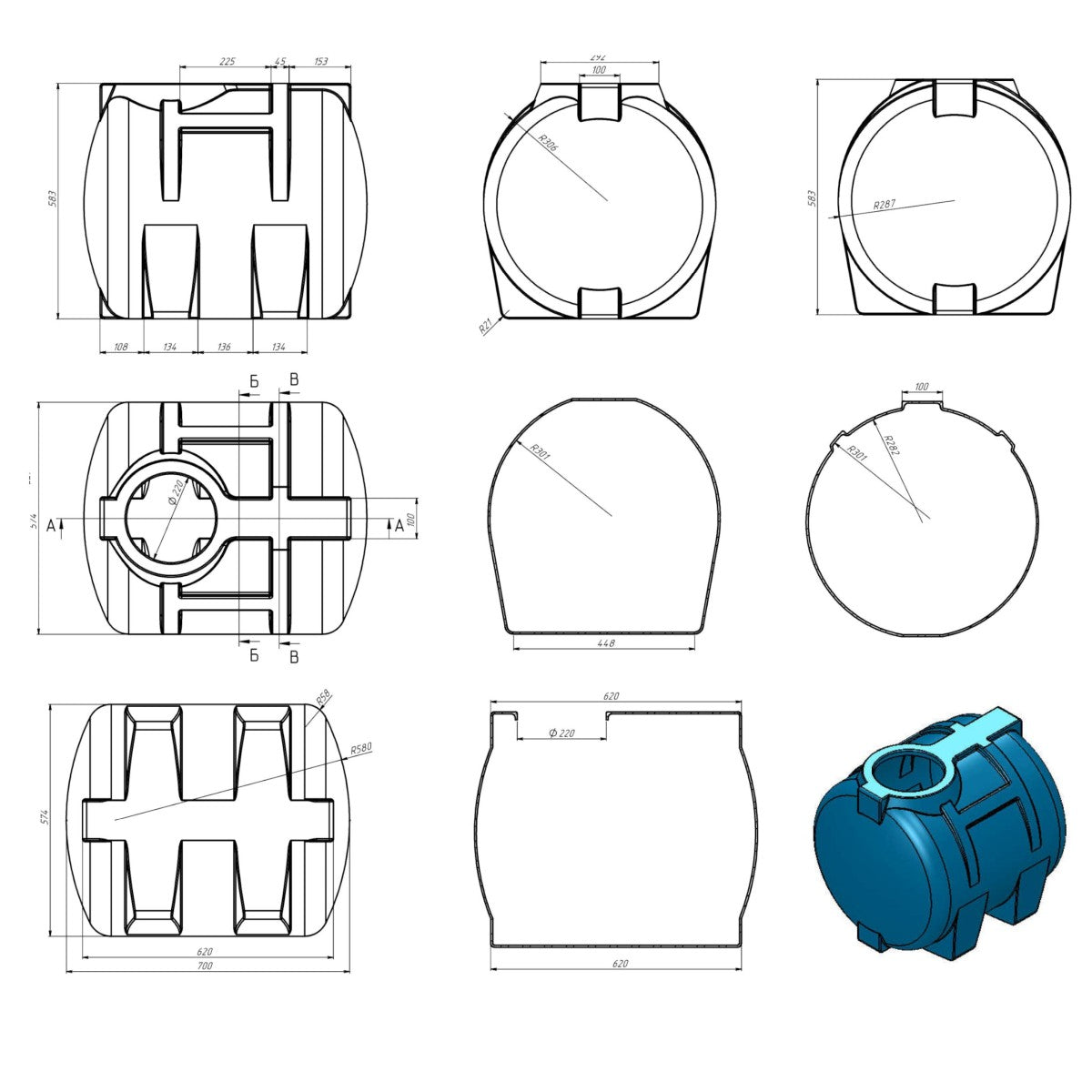 Wassertank 150L