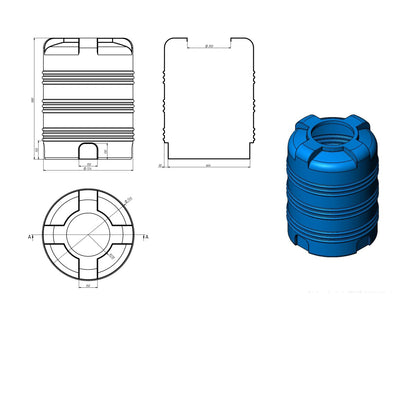 Wassertank 350L Vertikal