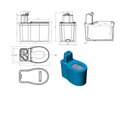 KOMPOSTI Bio-Torf Komposttoilette Trenntoilette Campingtoilette
