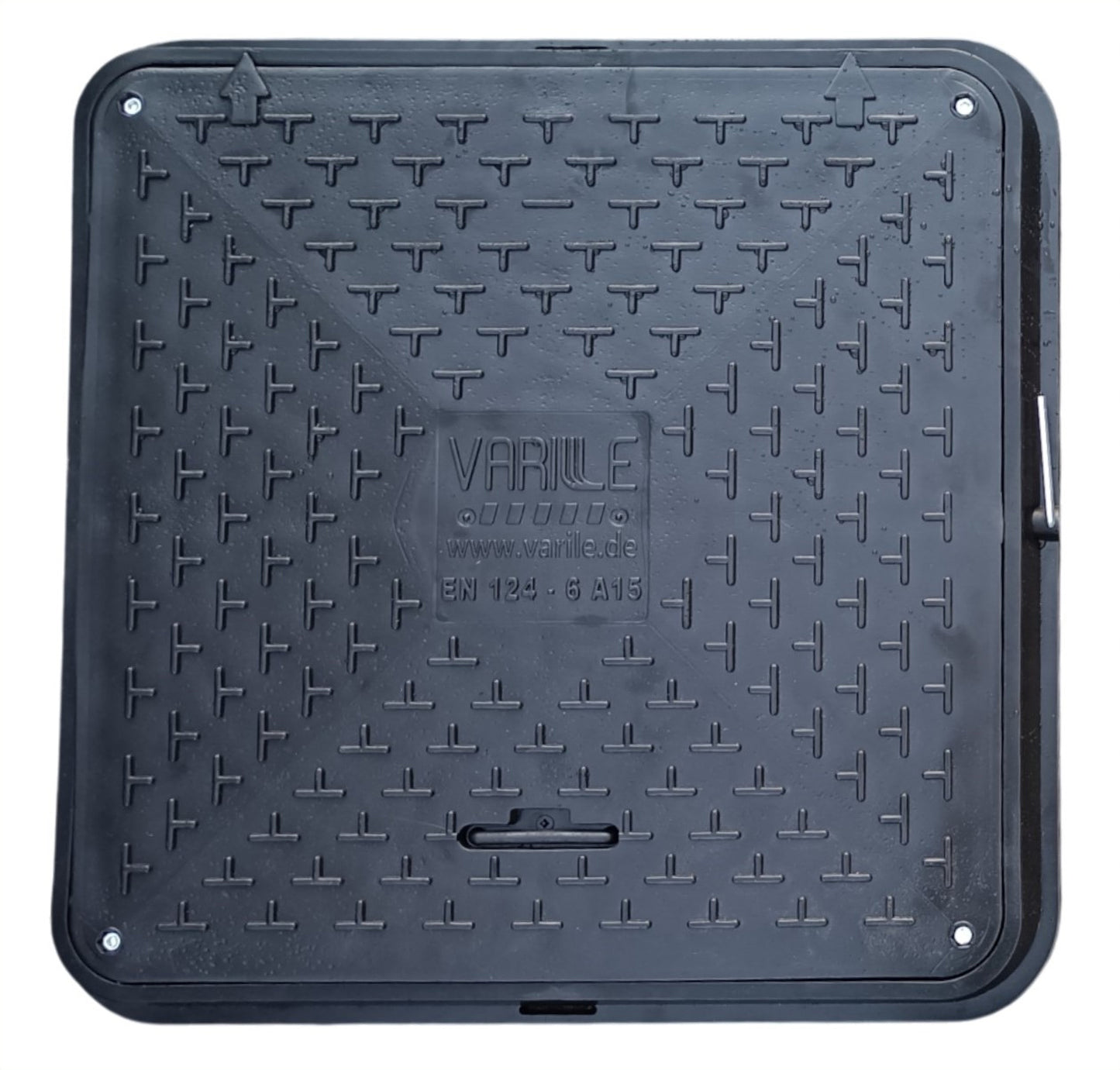 72cm Schachtabdeckung - DN600 eckig A15 belastbar bis 1,5t