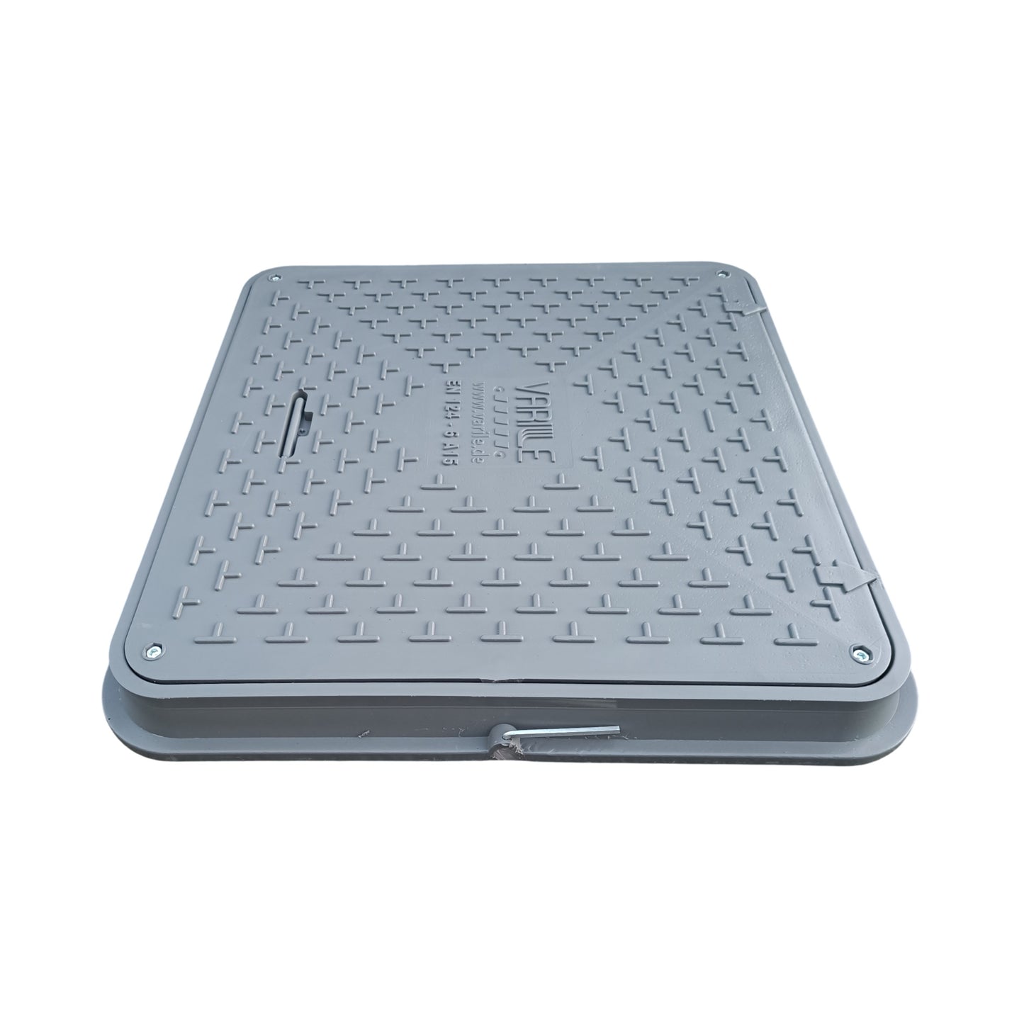 72cm Schachtabdeckung - DN600 eckig A15 belastbar bis 1,5t