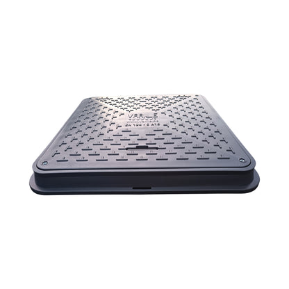 72cm Schachtabdeckung - DN600 eckig A15 belastbar bis 1,5t