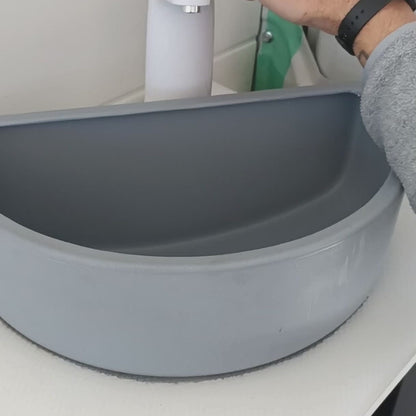 Waschbecken, Ausgussbecken aus Kunststoff mit Zubehör
